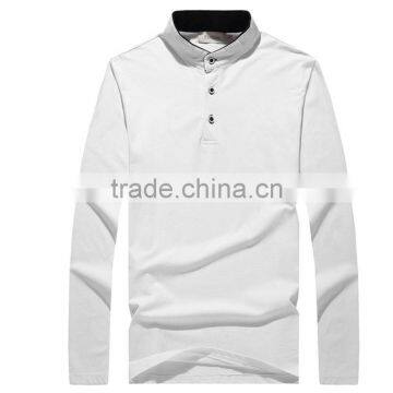 custom new design colorful men long sleeve polo t shirt factory