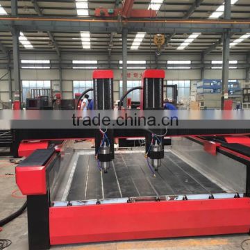 Two head granite marble big size engraving machine stone cnc router