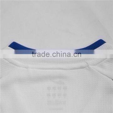 Polyester Mesh High Quality Flocking Logo Soccer Jersey