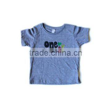 2017 New arrival toddler OEM service baby children's boutique wholesale clothing printed short sleeve cotton kid t-shirt