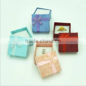 Custom paper jewelry packaging box cheap jewelry box with butterfly knot handmade luxury paper box gifts