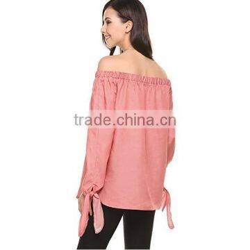 Zm35718a Women Clothing 2017 Latest Long Sleeve Tops Shirt photo-4