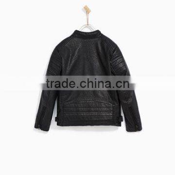 Manufacturer Price Custom Motorcycle Kids Leather Jacket Boys photo-2
