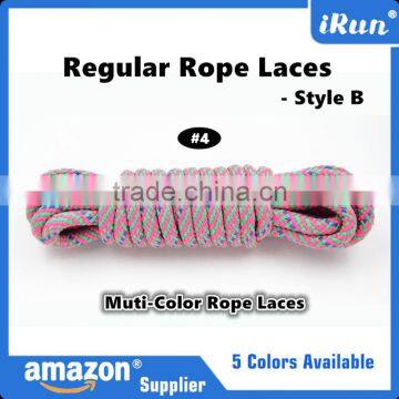 Amazon/eBay Hot Selling Durable Round Thick Braided Sports Yeezy Sneaker Boot Rope Shoelaces - High Quality Rope Laces in stock