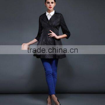 Fashion Style 2016 New Long Sleeve Autumn Lace Outwear Coat For Women