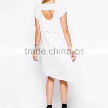 Maternity Embroidered Swing Dress With Dipped Hem China Supplier photo-2