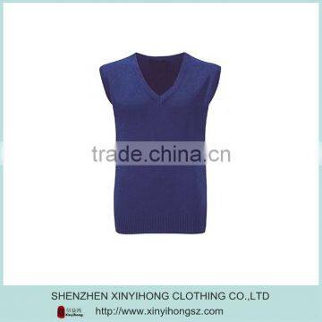 Promotion Blank Color V-Neck Sleeveless Ladies Knitwear Sweater photo-1