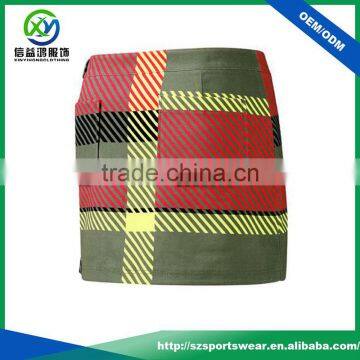 Custom Brand Quality Contrast Color Quick Dry Ladies Sports Skirt, Golf Short Skirt