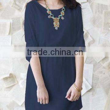 Women Clothes Fall Fashion 3/4 Sleeve Casual Party Clothes Slim Waist Ladies Dress For Wholesale 2017 photo-3