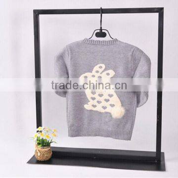 Wholesale Long Sleeve O Neck High Quality Knitting With Rabbit Pattern Girl Sweater Cardigan photo-4