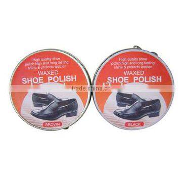 manufacturer supply cheap printed black tin shoe polish