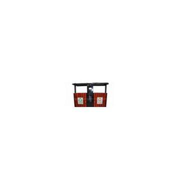 Stainless Steel and wooden structure Recycling waste bins for schools,Outdoor