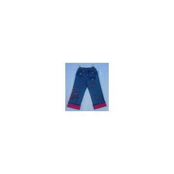 Malaysia Denim Trousers With Emb