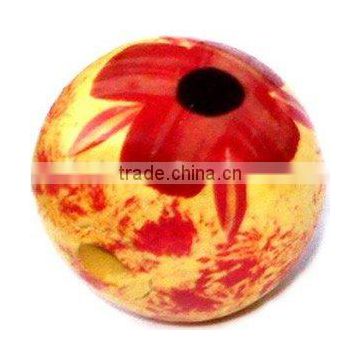 Hand painted wooden beads