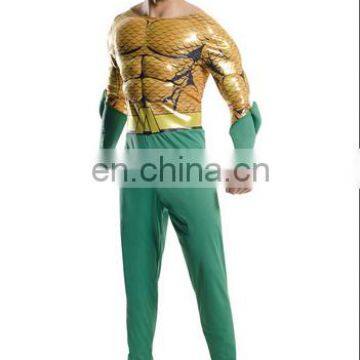 Mans aquaman costume funny carnival cosplay costume for sale AGM2435