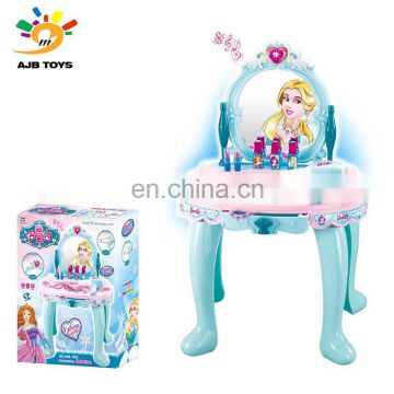 Factory customized latest technology kids make up Snow and ice princess dresser toy