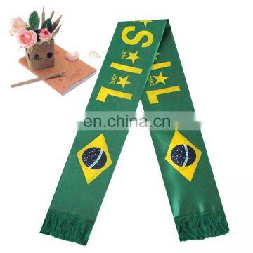 Brazil silk printed football scarf