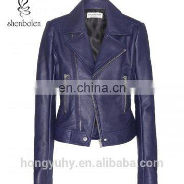 2015 fashion women leather jacket cheap price china supplier wholesale M40660