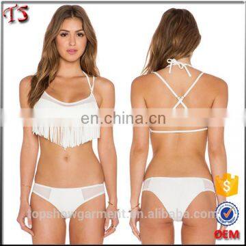 Wholesale clothing white with fringe woman swimwear xxx photos bikini