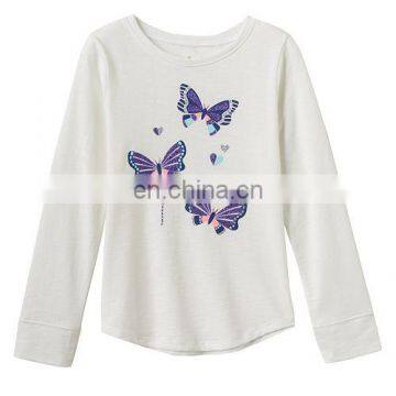 Jumping Beans Kids Clothing, Girls 4- 8 Long Sleeve Slubbed Shirttail Graphic Kids Cartoon T- Shirt photo-3