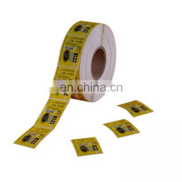 Colorful self-adhesive paper sticker roll label /customized packaging sticker