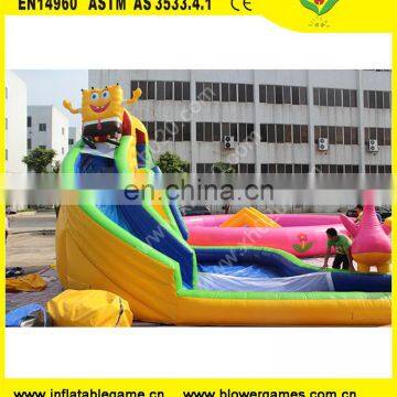 Custom New Designl Giant Inflatable Sponge Bob Water Slide for Sale for Kids and Adults photo-2
