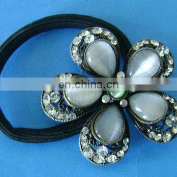 Rhinestone crystal ponytail holder elastic hairband hair elastics