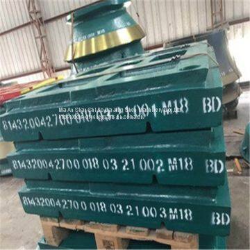 OEM factory metso c100 c105 fixed movable jaw plate apply to metso Nordberg jaw crusher wear parts