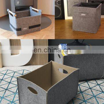 Hot Sale Handmade Small Basket Household Felt Fabric Storage Basket