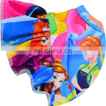 A0182# Girls Dress 2020 Summer Cotton Sleeves Print Cartoon Clothes Kids Dress