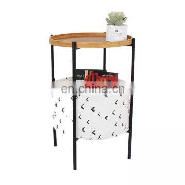 Customized Newest Design Home Storage Metal Round Tea Table With Wooden Lid photo-2