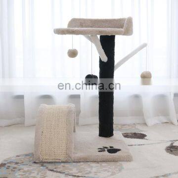 Custom Wooden Cat Climbing Tree Cute Small Cat Tower Tree photo-4