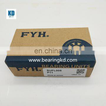 FYH bearing SUFL 005 Two-bolt flange stainless steel pillow block bearing SUFL 005