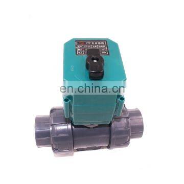 CTF001 mini  inlet electric manual control 2 3 way motorized water cpvc ball valve