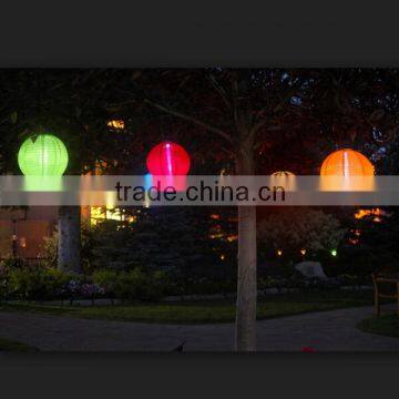 Outdoor Solar Powered Hanging Paper Lantern Led Light