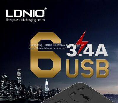 LDNIO 6 USB 3 Outlet Universal Usb Power Strip Desk With Usb Charger Extension Socket photo-4