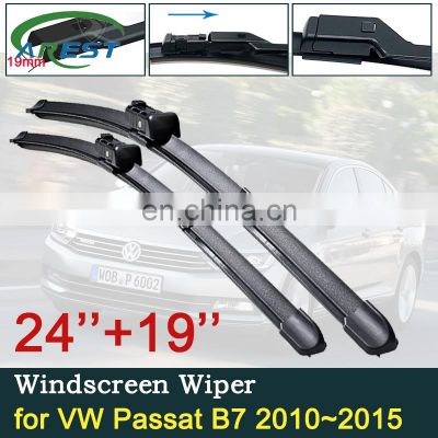 Car Wiper Blade for Volkswagen VW Passat B7 3C 2010 2011 2012 2013 2014 2015 Front Windscreen Wipers Car Accessories Stickers