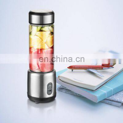 Top Sale Item OEM 126W 6 Blades Rechargeable Mini Portable Blender Juicer Cup With 450ML Cup Capacity