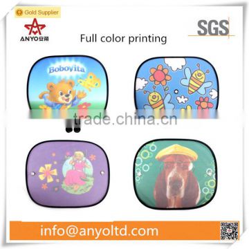 Full color nylon mesh fabric custom printed car sun shades