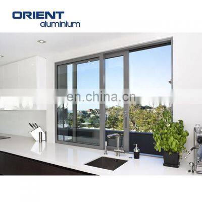 Tilt and Turn Aluminium Window, Champagne Color Double Glazed Aluminium Sliding Windows, Folding aluminum frame casement window