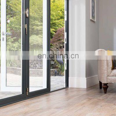Vertical Exterior Aluminium Sliding Exterior bi Folding Door Tempered Glass