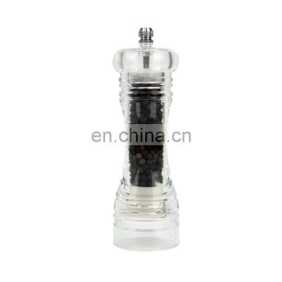 Transparent Salt and Pepper Grinder, Salt Shaker for Professional Chef Spice Mill Adjustable Ceramic Spice Grinder