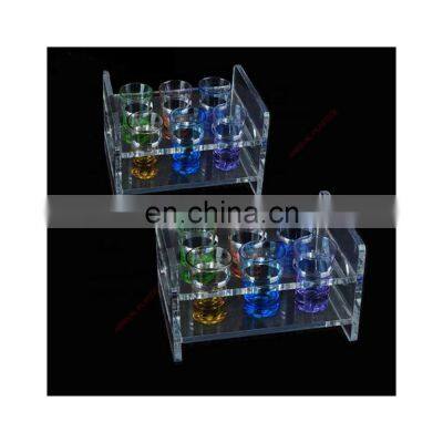 bar 6 shot glass holder acrylic glass cup display rack