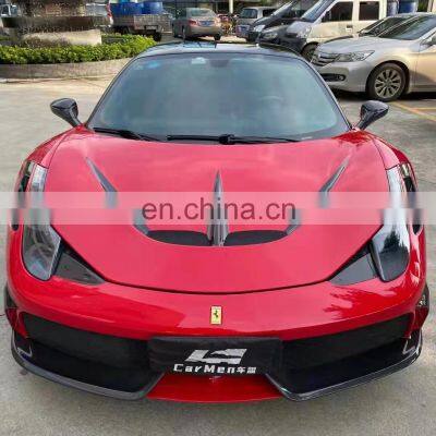 Runde Carbon Fiber +Fiberglass Material For Ferrari 458 Italia SP Style Body Kit Front Bumper Rear Bumper Hood