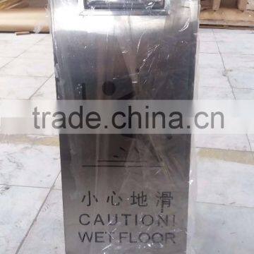 Rose Gold Folding Metal Parking Floor Stand Sign_ Pedestal Signs Stand_Portable Hotel Parking Signs Manufacturer photo-4