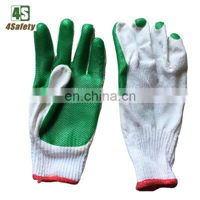 4SAFETY 7 Gauge Knitted Cotton Rubber Coated Safety Gloves