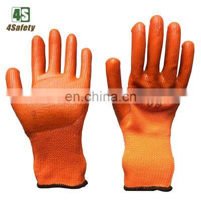 4SAFETY Oil Resistant Anti Cold Warm7g Terry PVC Gloves