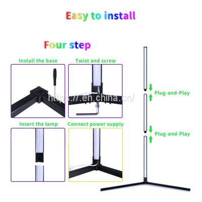 Stand Lights Floor Shell White Black Available Modern RGB Color Changing Tripod LED Floor Lighting Show Light up Tiles photo-3