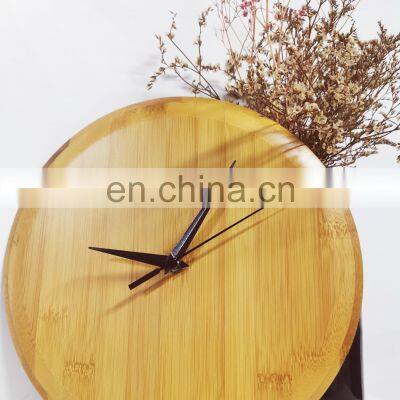 Wood Wall Clock Modern Concise Design Eco Friendly Circular Pendulum Wooden Wall Clock photo-5