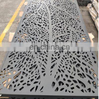 Laser Cutting Leaf Design Perforated Metal Sheet